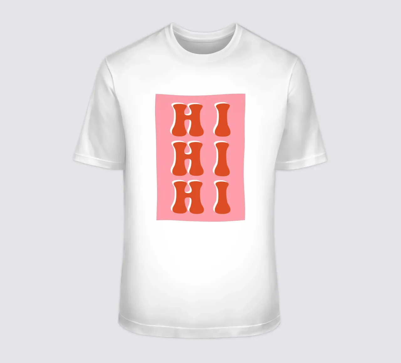 Hi hi hi rosa rot t-shirt da BAINAI QUOTES