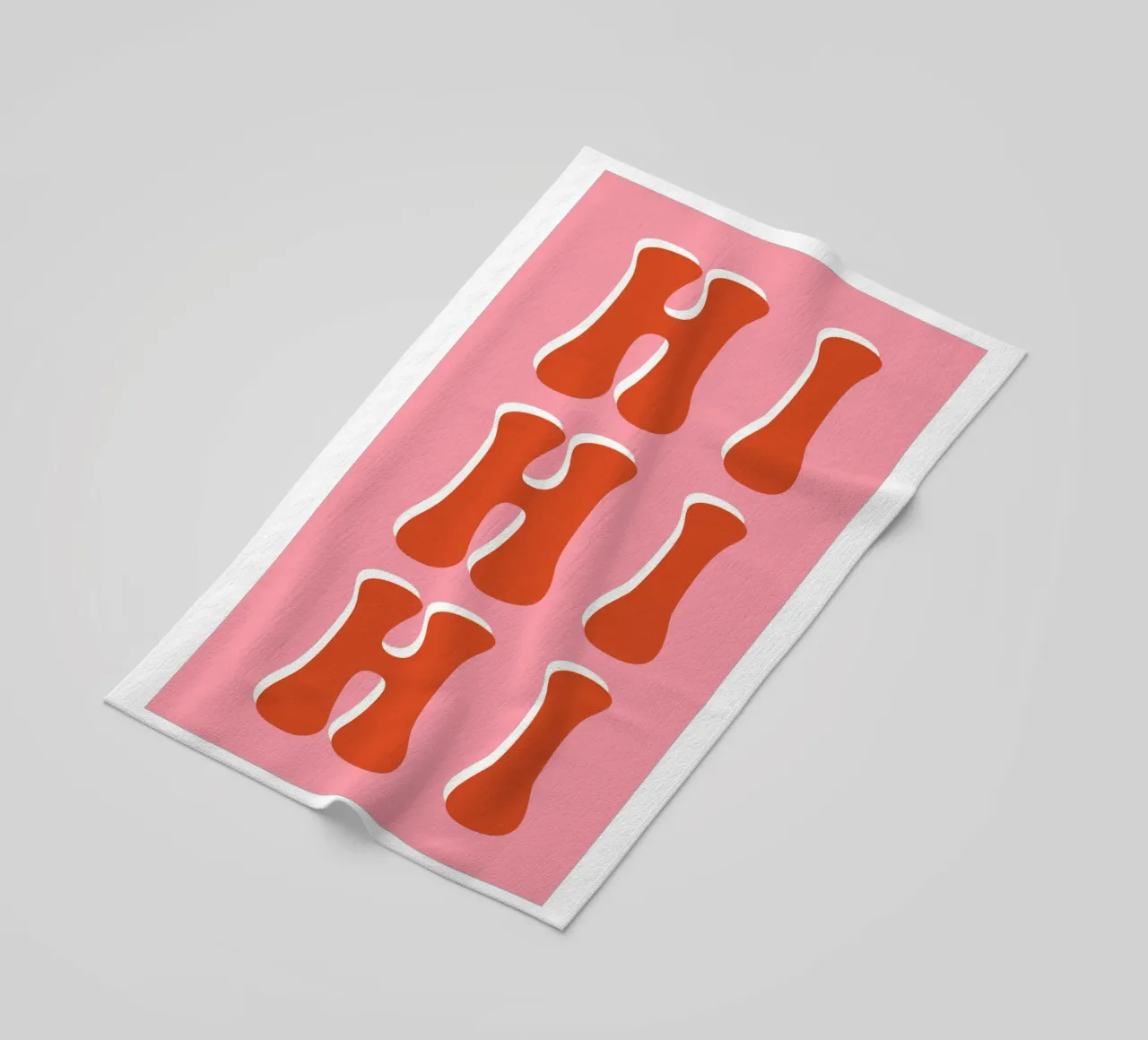 Hi hi hi rosa rot beach towel by BAINAI QUOTES