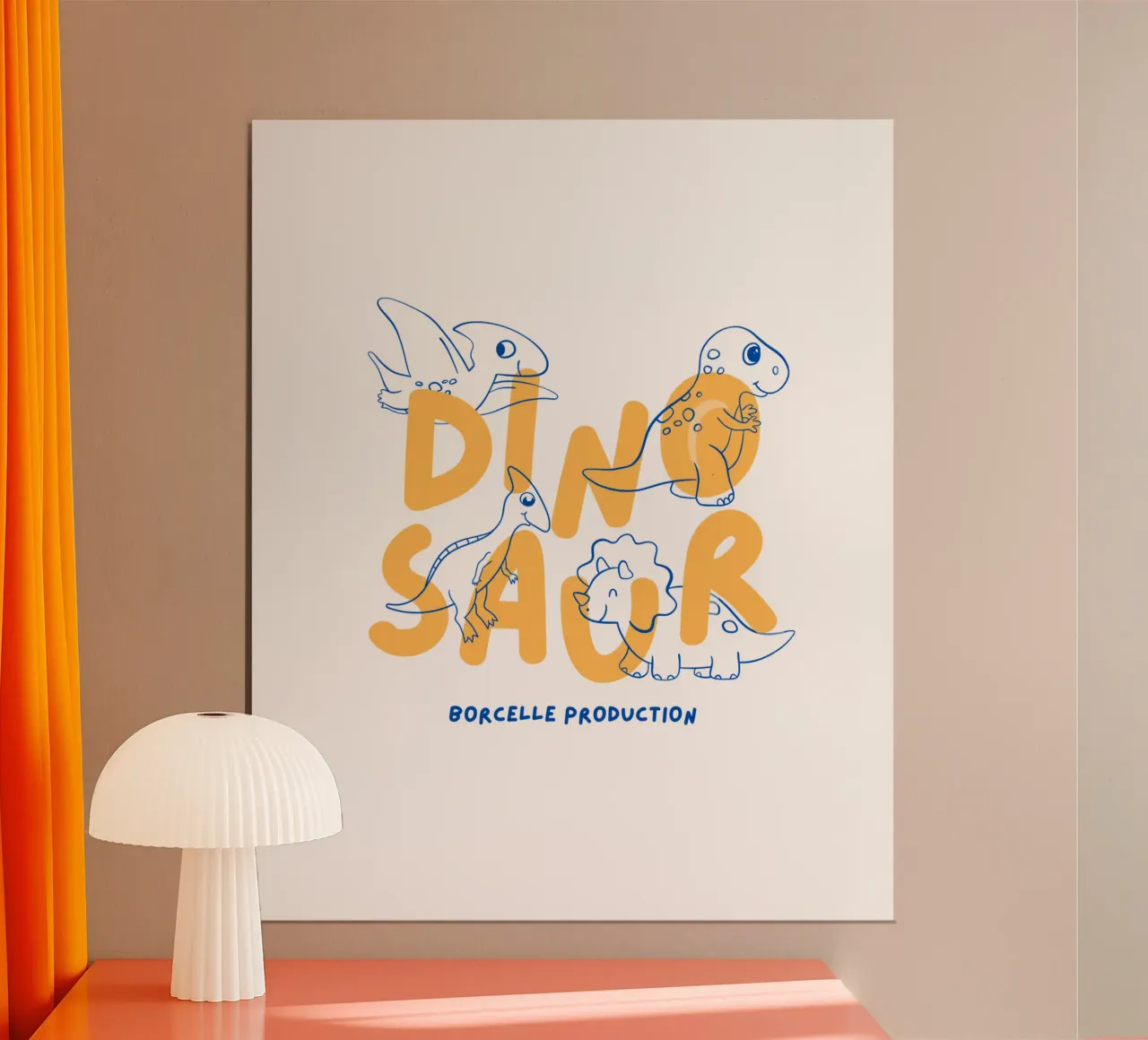 dinosauro poster con telaio in plastica da khoailang