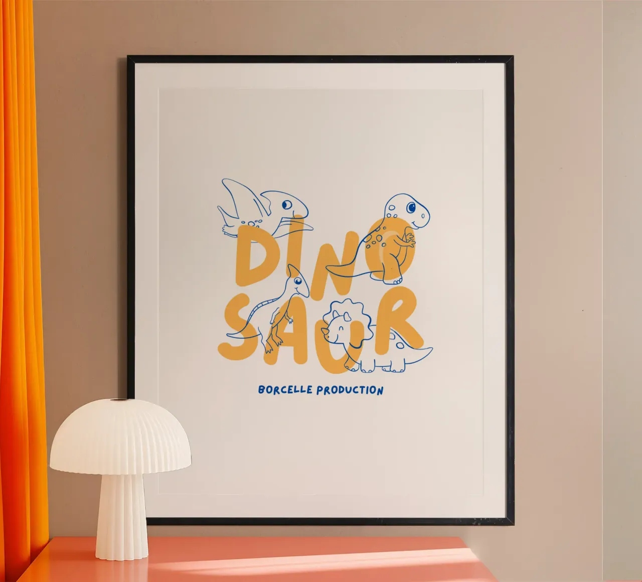 dinosauro poster con telaio in plastica da khoailang