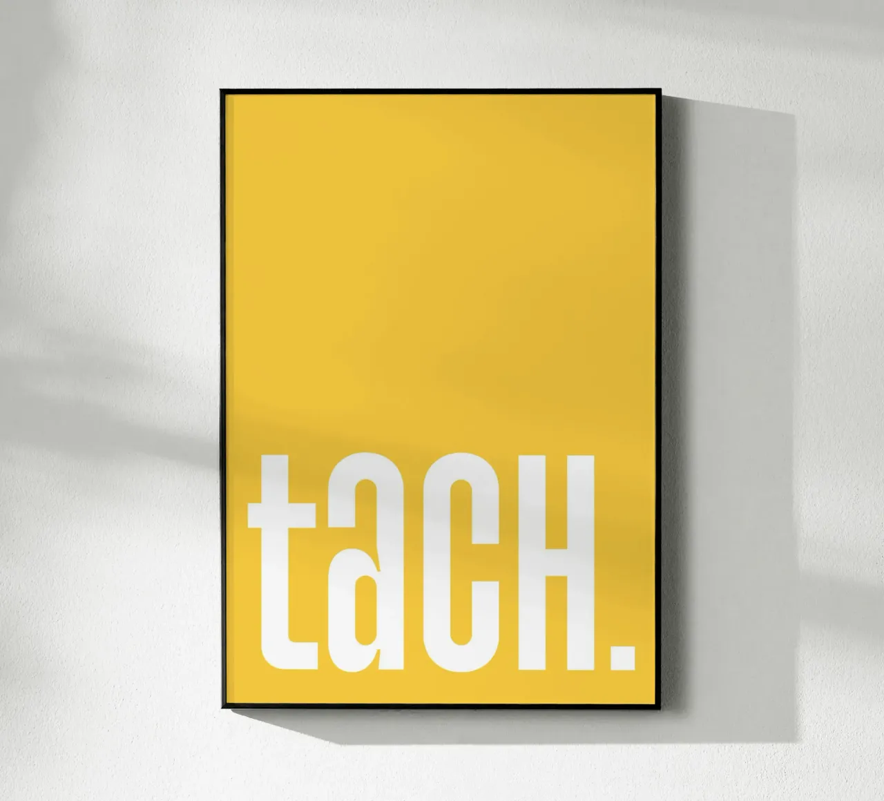 Tach - gelb acrylic glass by BAINAI QUOTES