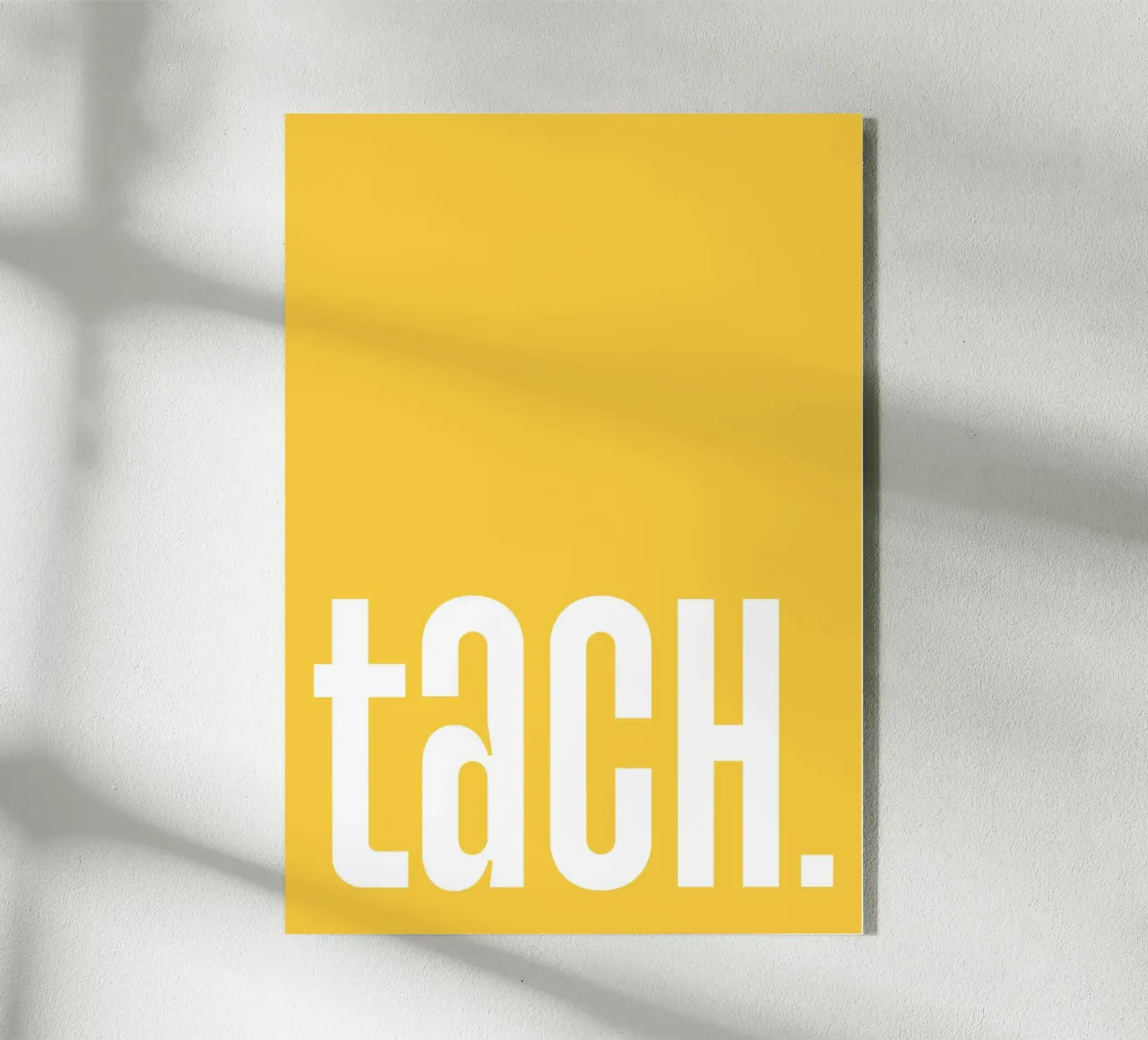 Tach - gelb acrylic glass by BAINAI QUOTES