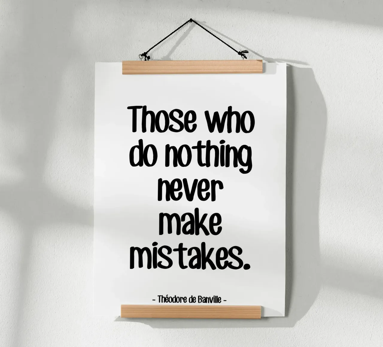 Zitat Motivation von Theodore de Banville Poster mit Aluminium Rahmen von Wall of Words