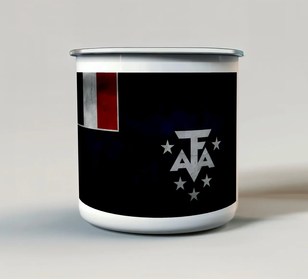 Bandiera d'epoca del Sud francese tazza in smalto da Joshua A Holmes