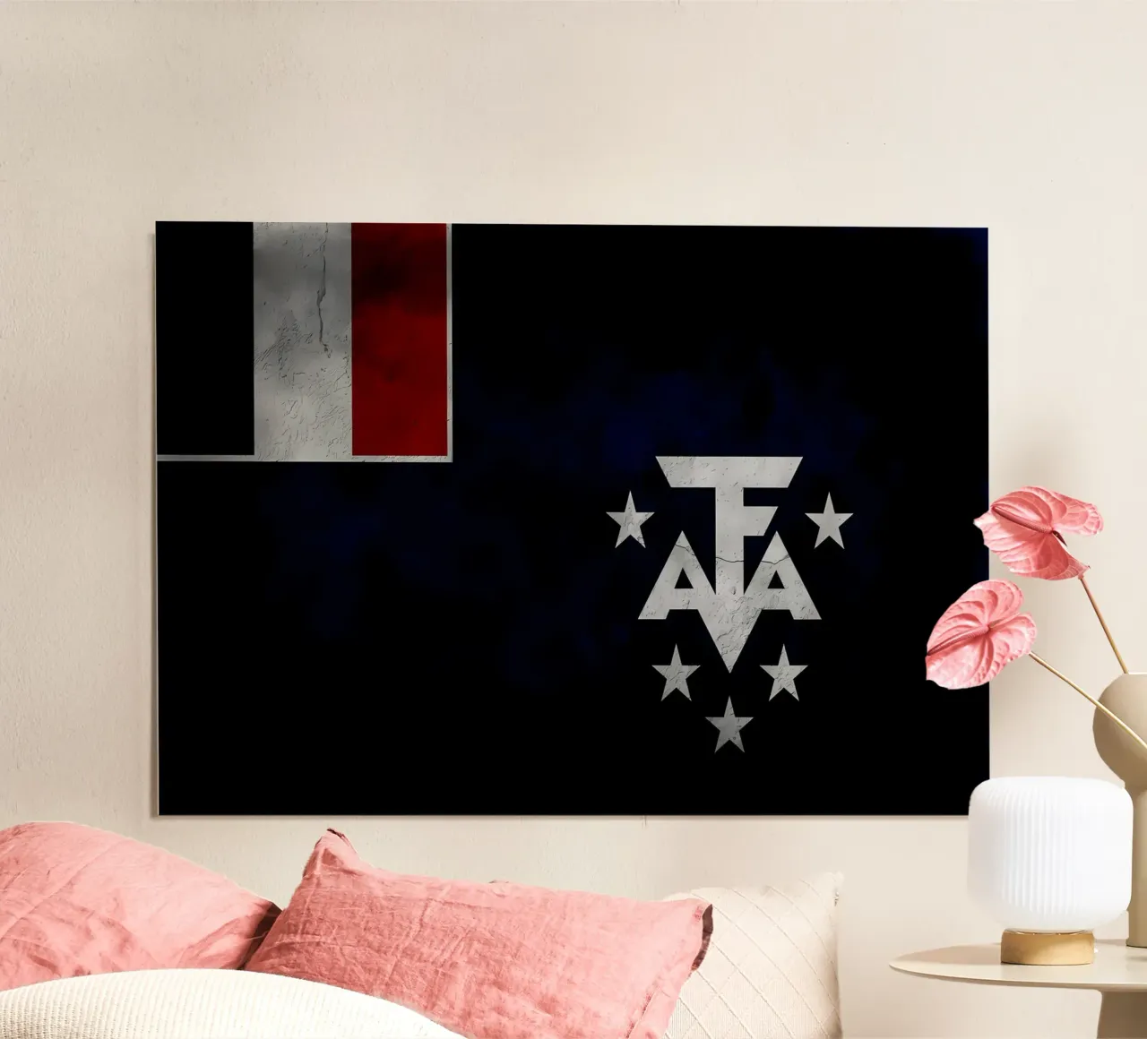 Bandiera d'epoca del Sud francese poster con telaio in plastica da Joshua A Holmes