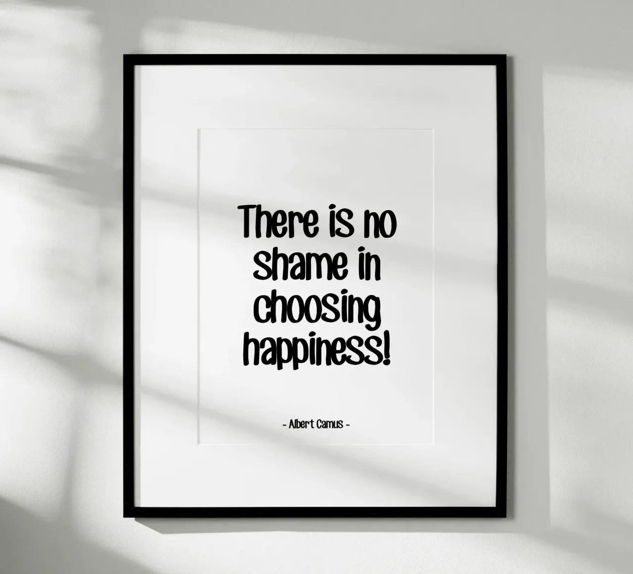 Felicità citazione di Albert Camus poster da Wall of Words