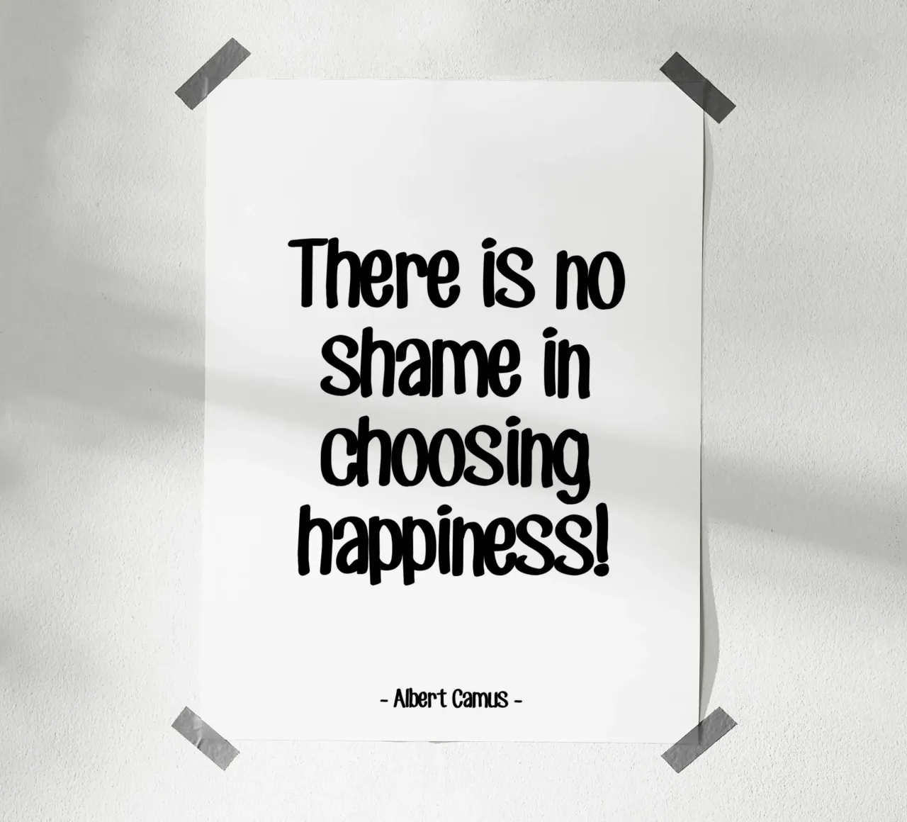 Felicità citazione di Albert Camus poster da Wall of Words