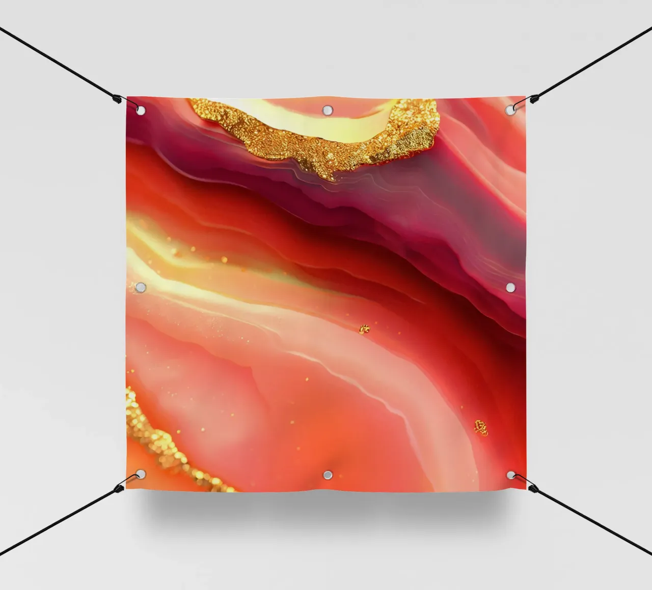 Agata rosa caldo e arancione telo in pvc da Gemstone Textures
