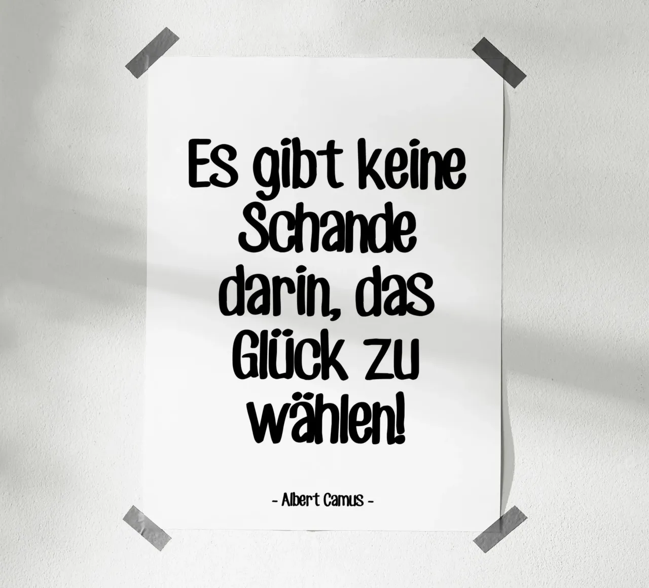 Citation Bonheur d'Albert Camus poster de Wall of Words