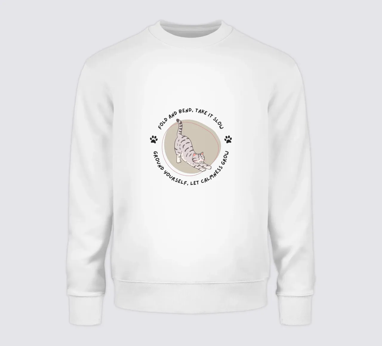 piegare e curvare con calma felpa da khoailang