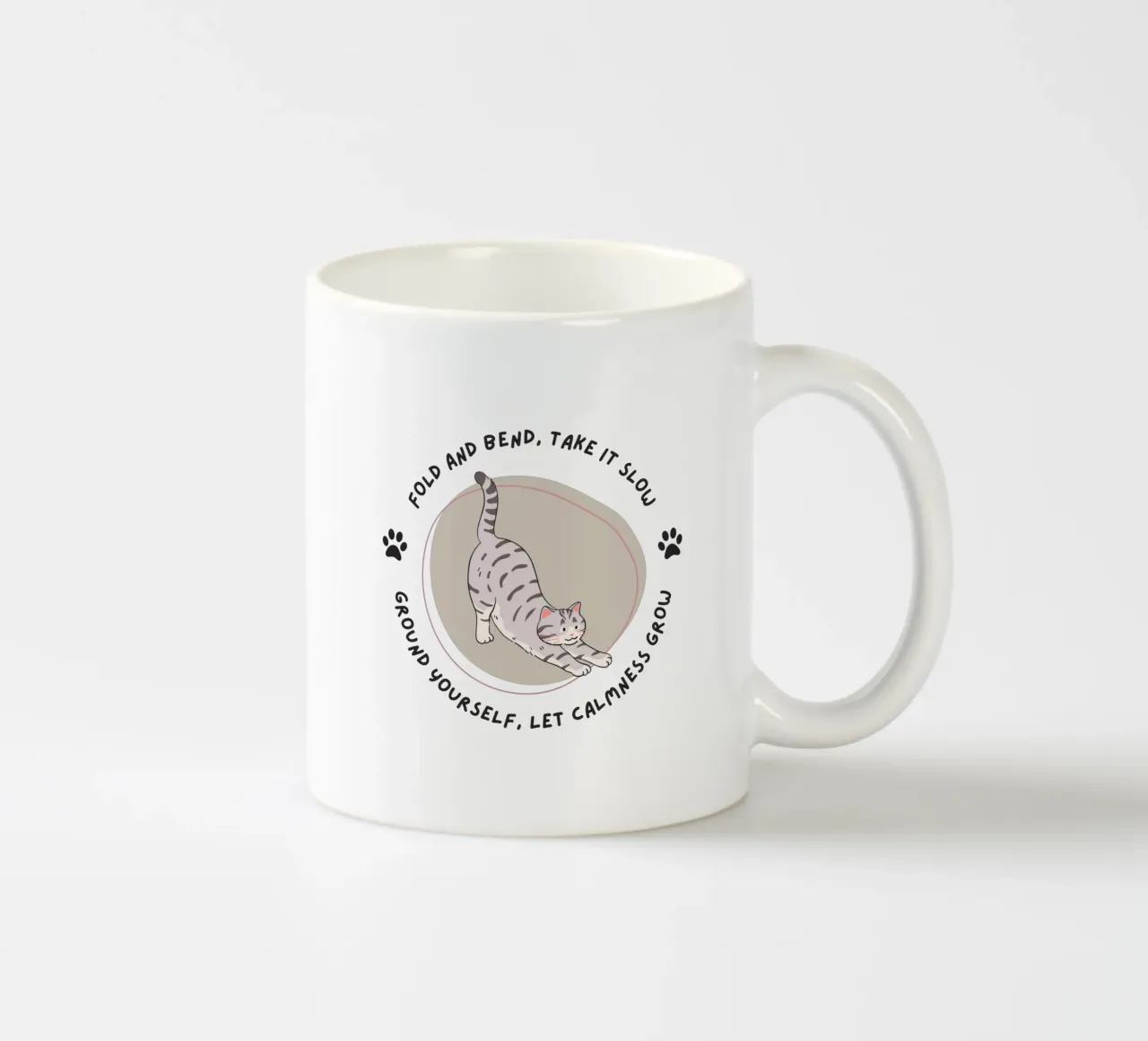 fold and bend take it slow ceramic mug by khoailang