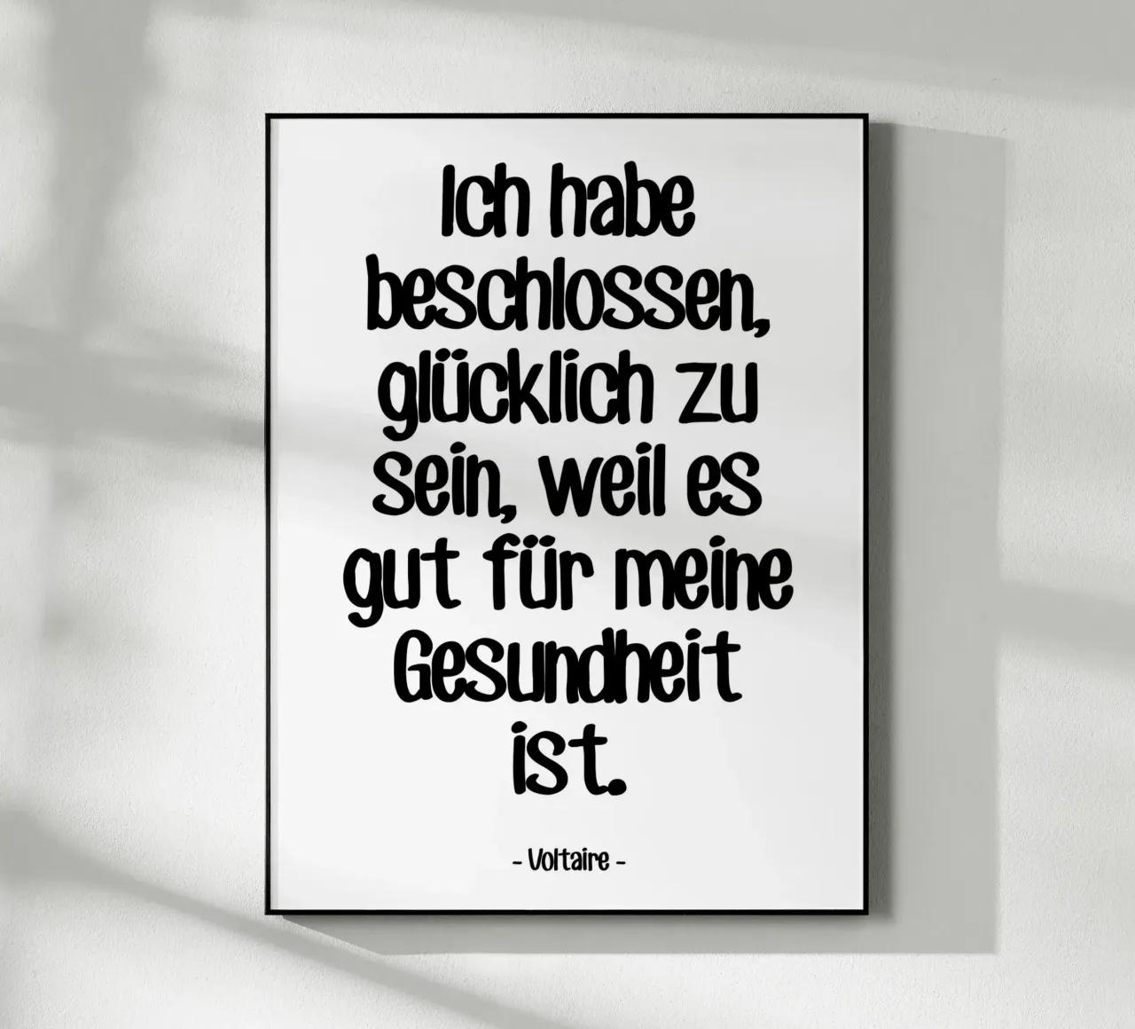 Citation Bonheur de Voltaire plexiglas de Wall of Words