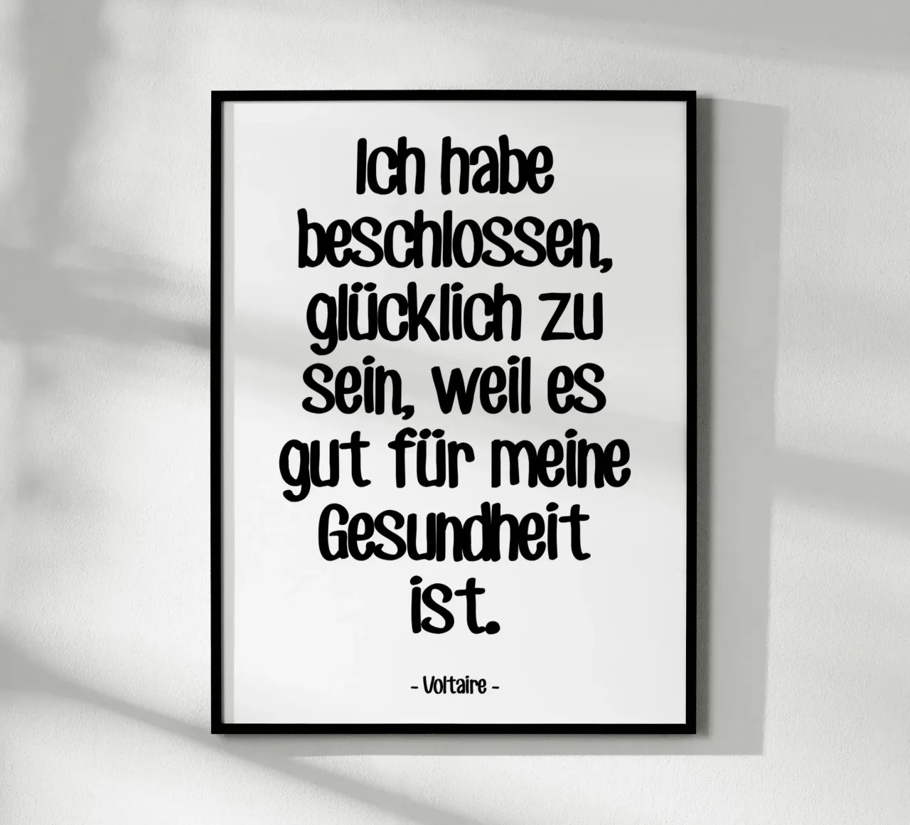 Citation Bonheur de Voltaire poster de Wall of Words