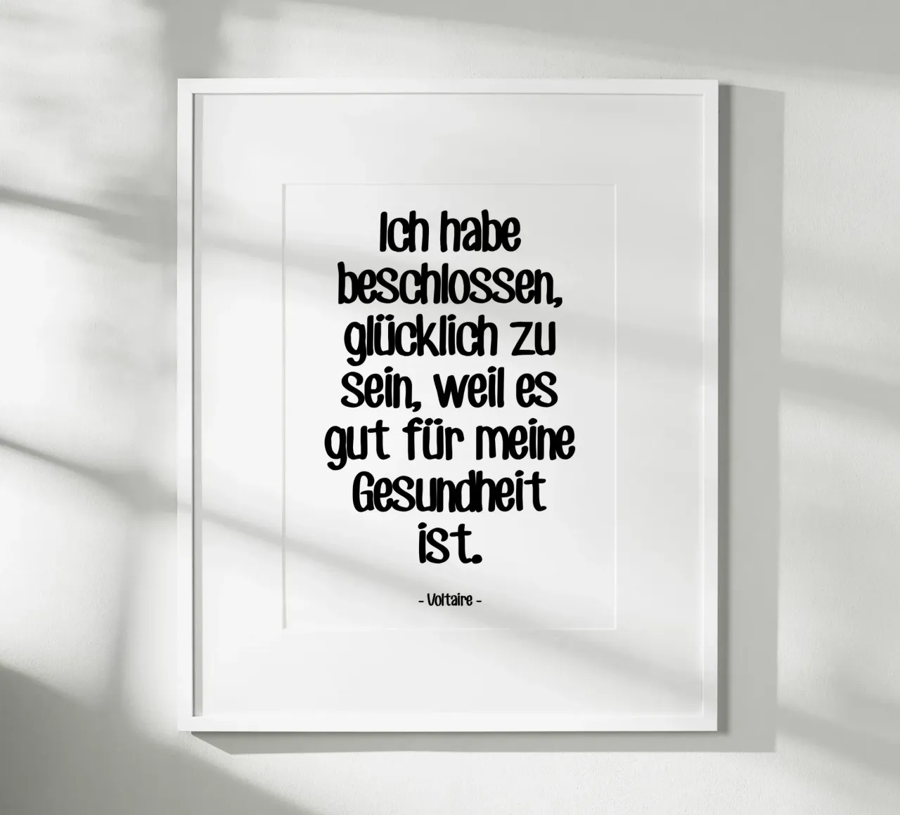 Citation Bonheur de Voltaire poster de Wall of Words