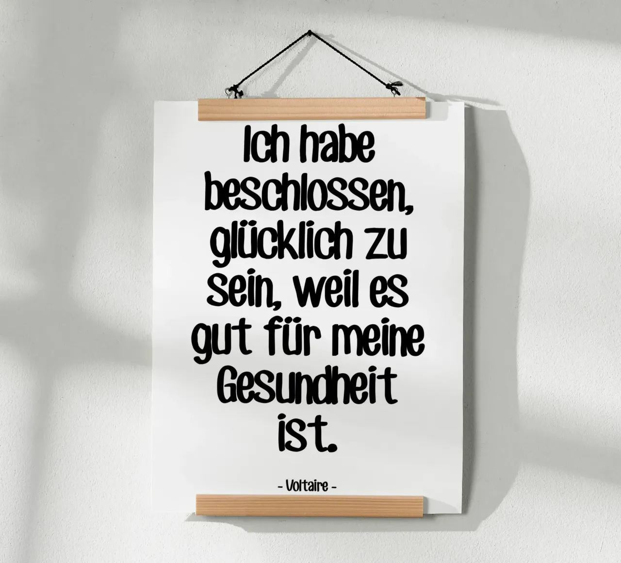 Citation Bonheur de Voltaire poster de Wall of Words