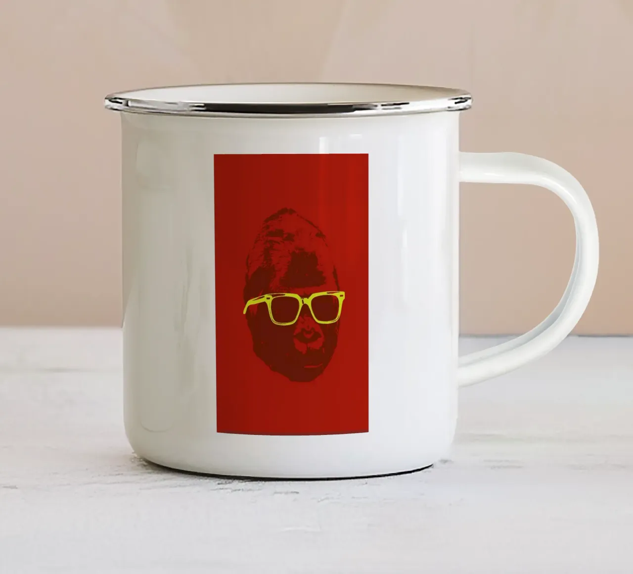 Oldskool 3 enamel mug by Evita Witzenhausen
