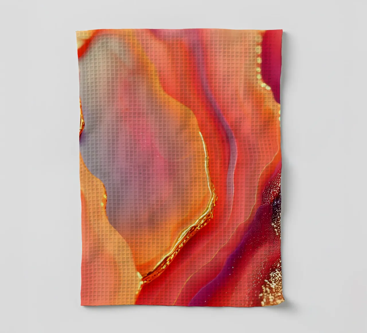 Texture d'agate rose vif et orange torchon de Gemstone Textures
