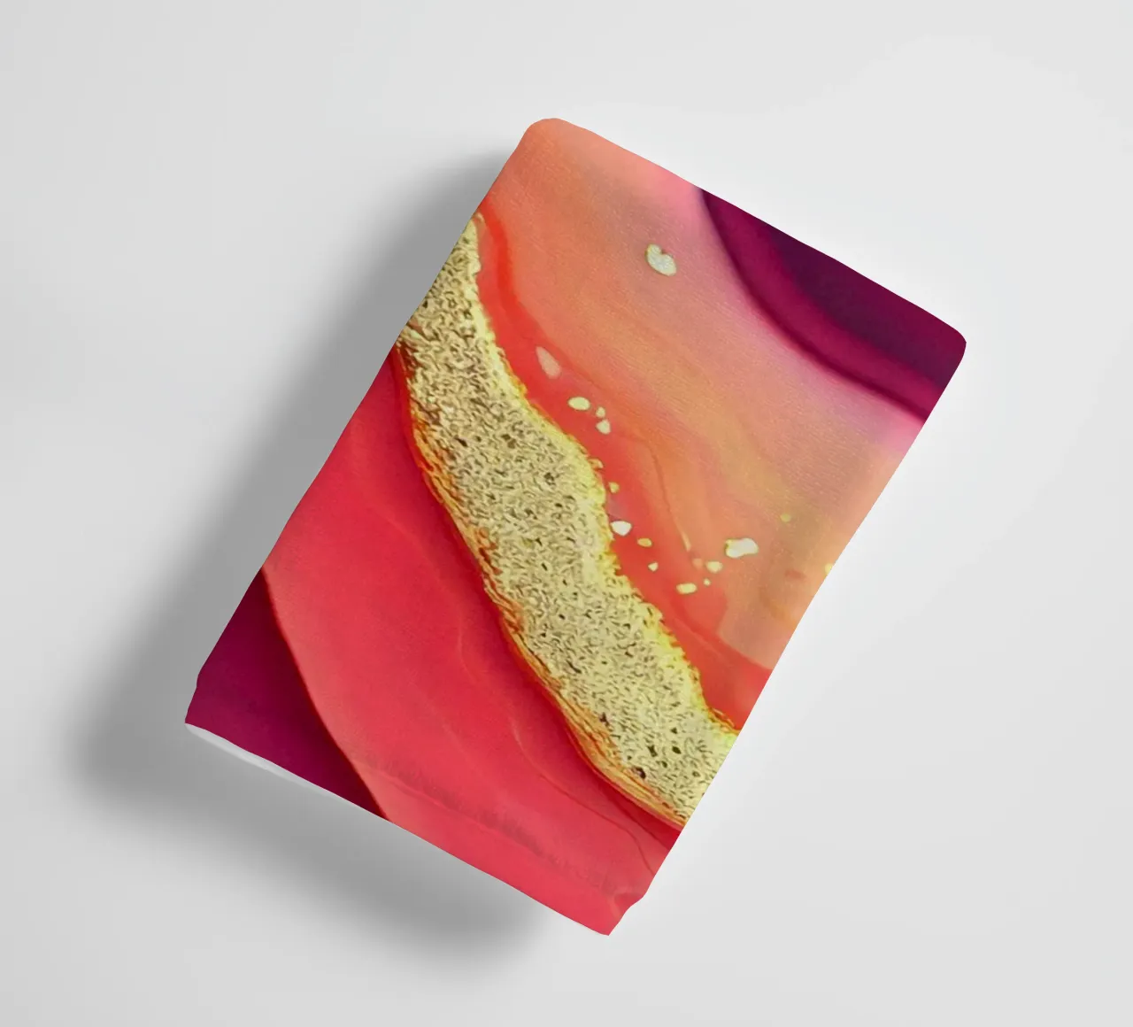 Texture d'agate rose vif et orange serviette de bain de Gemstone Textures