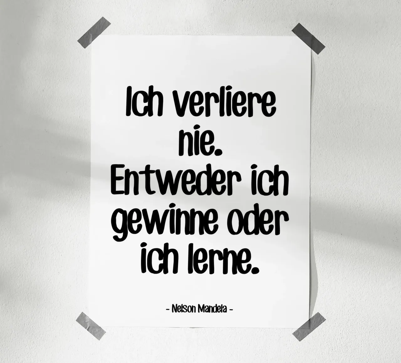 Citation Motivation de Nelson Mandela poster de Wall of Words