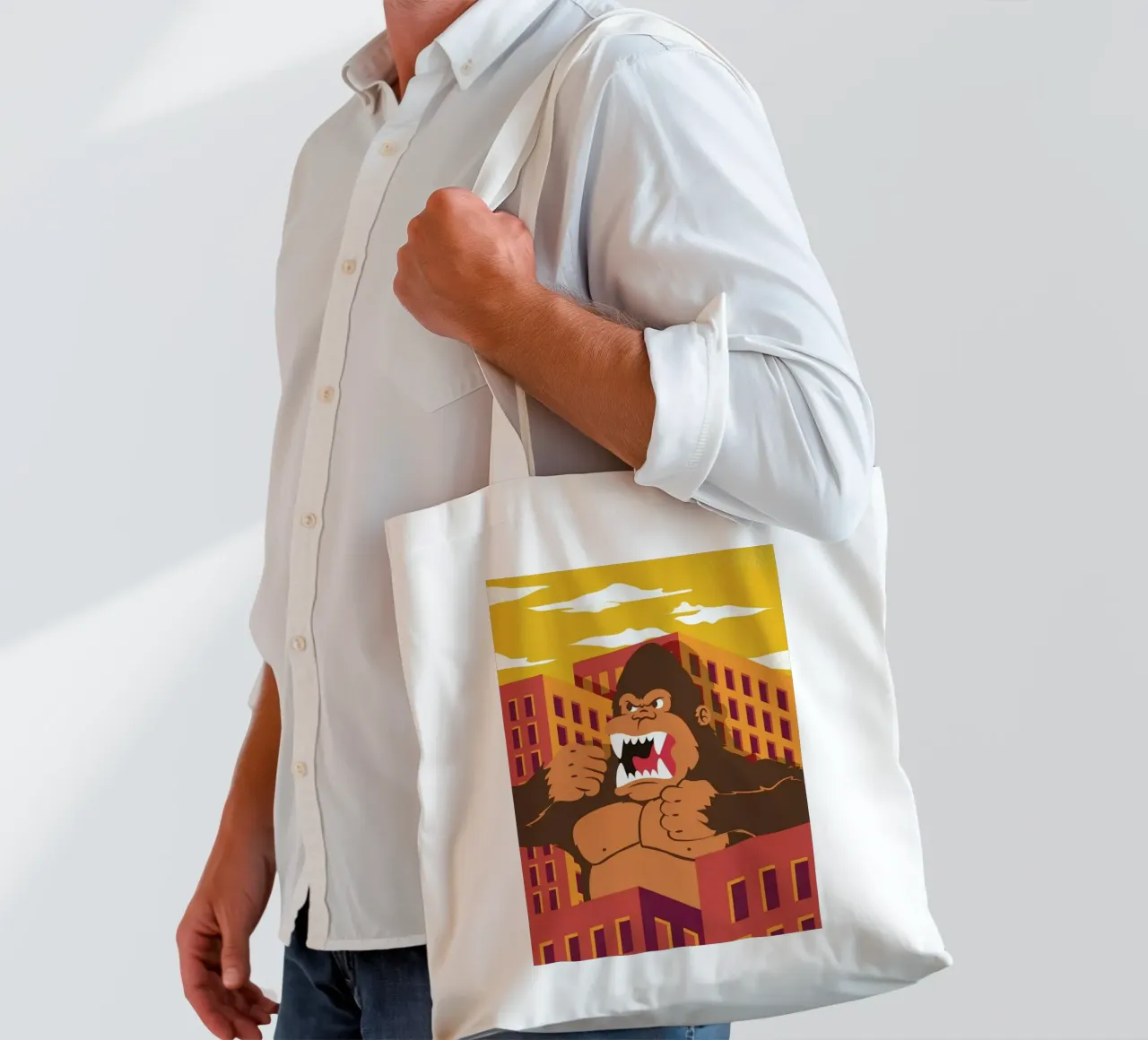 Ape borsa in juta da The Poster Kid