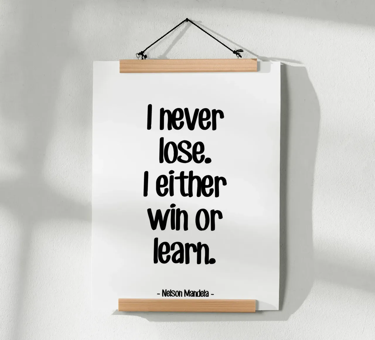 Citazione Motivazione di Nelson Mandela poster con telaio in alluminio da Wall of Words