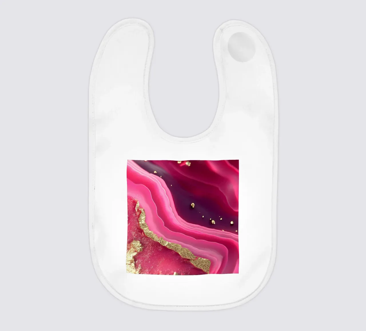 Hot Pink Agate Texture baby bib by Gemstone Textures