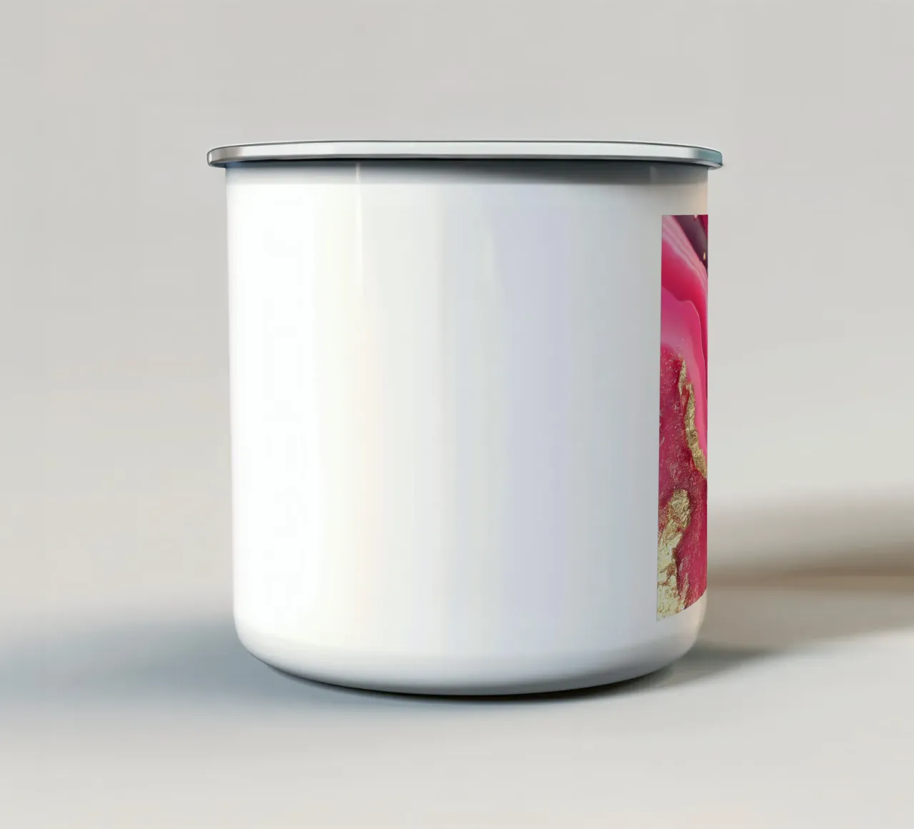 Texture agata rosa caldo tazza in smalto da Gemstone Textures