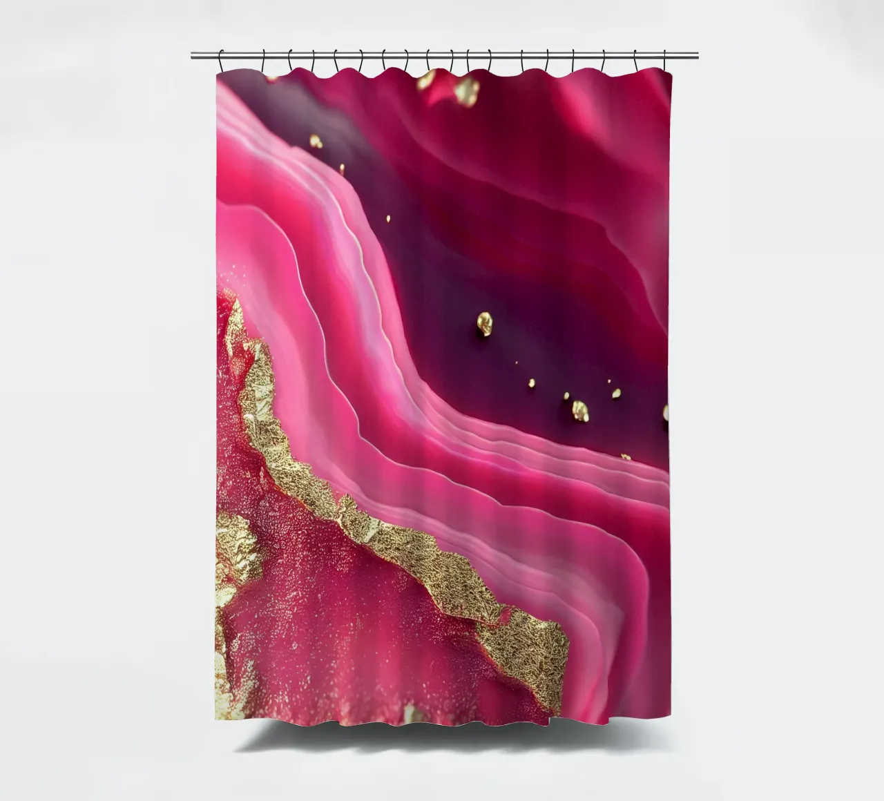 Hot Pink Agate Texture shower curtain by Gemstone Textures