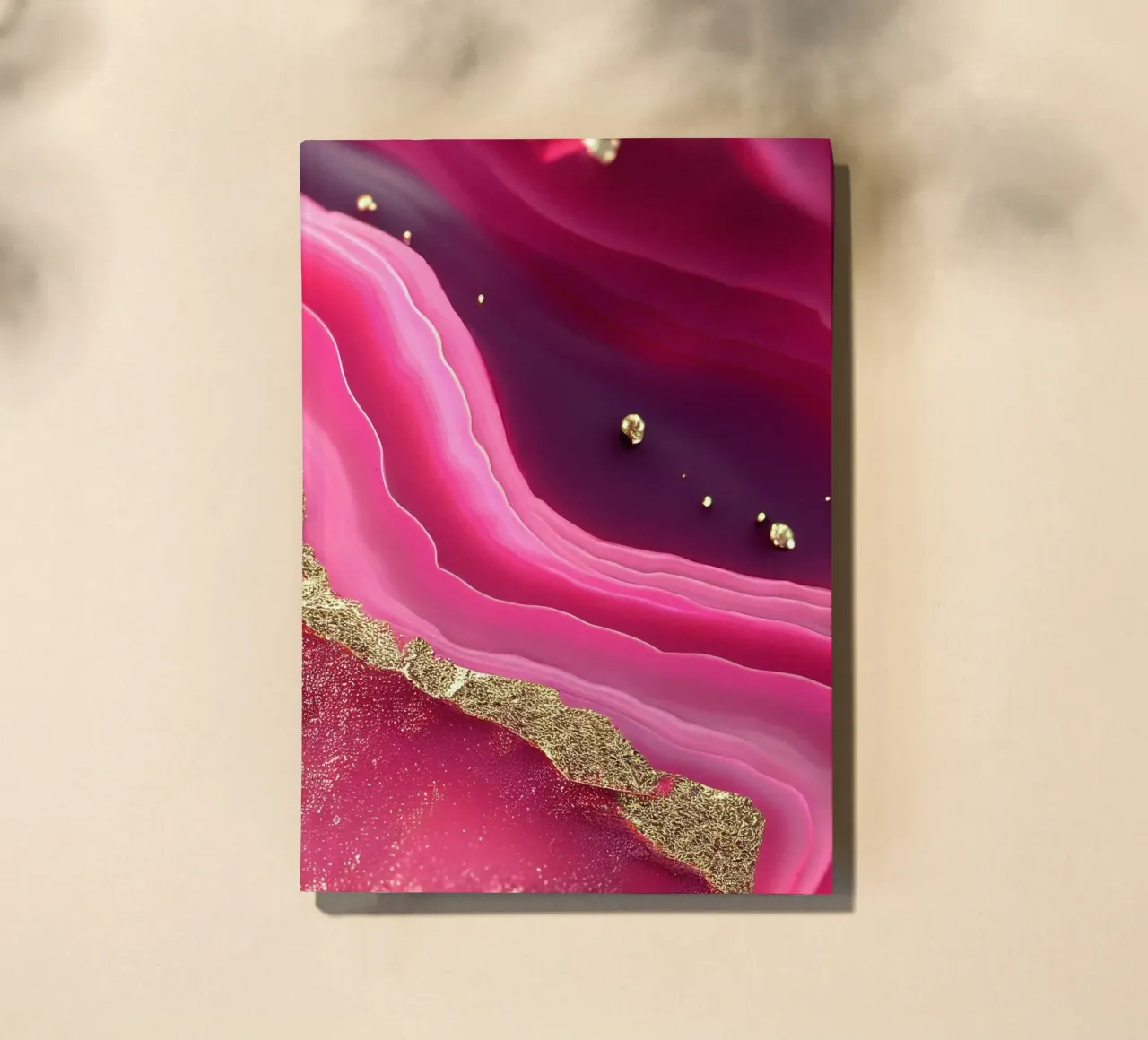 Texture d'agate rose vif carnet de notes de Gemstone Textures