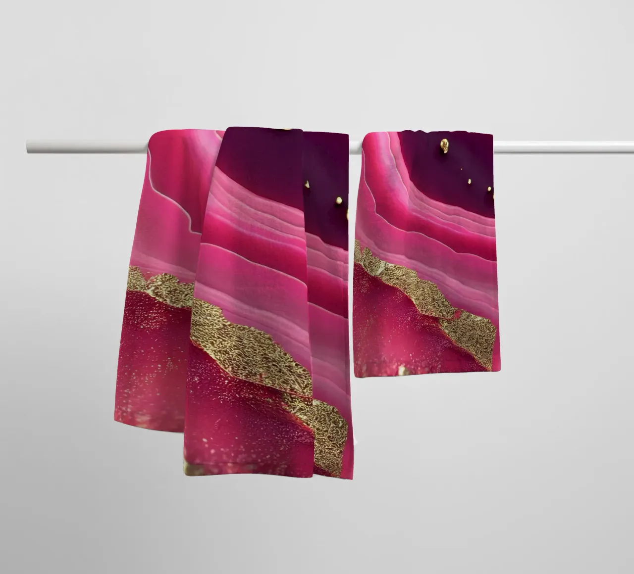 Texture d'agate rose vif serviette de bain de Gemstone Textures
