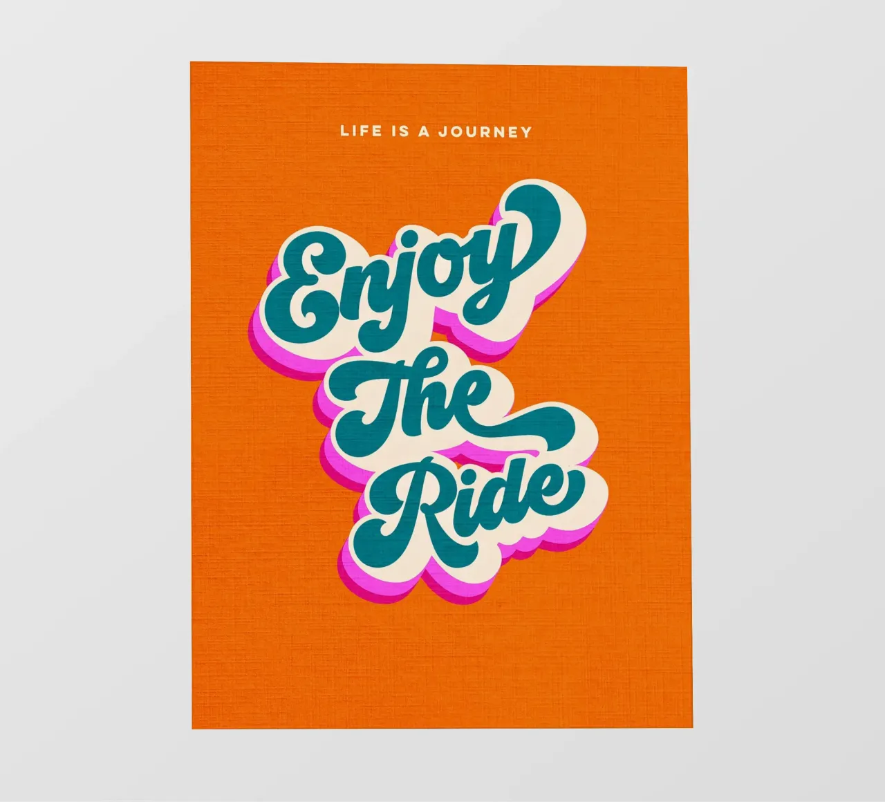 Life is a Journey, Enjoy the Ride • Retro typography pvc cover by Dominique Vari Words