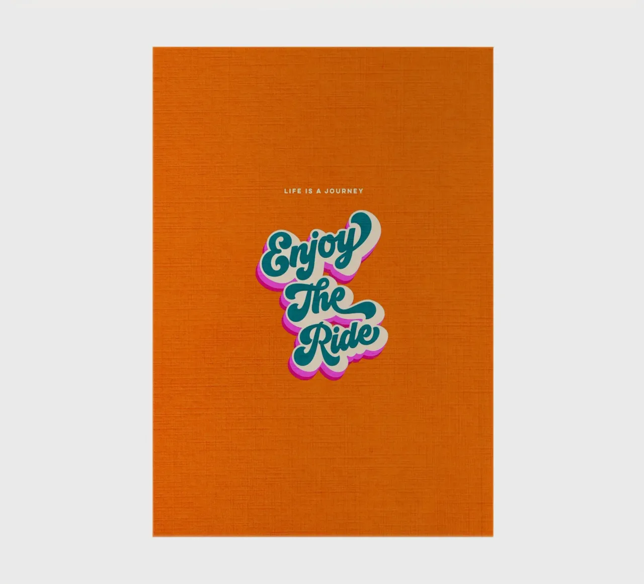 Life is a Journey, Enjoy the Ride • Retro typography notebook by Dominique Vari Words
