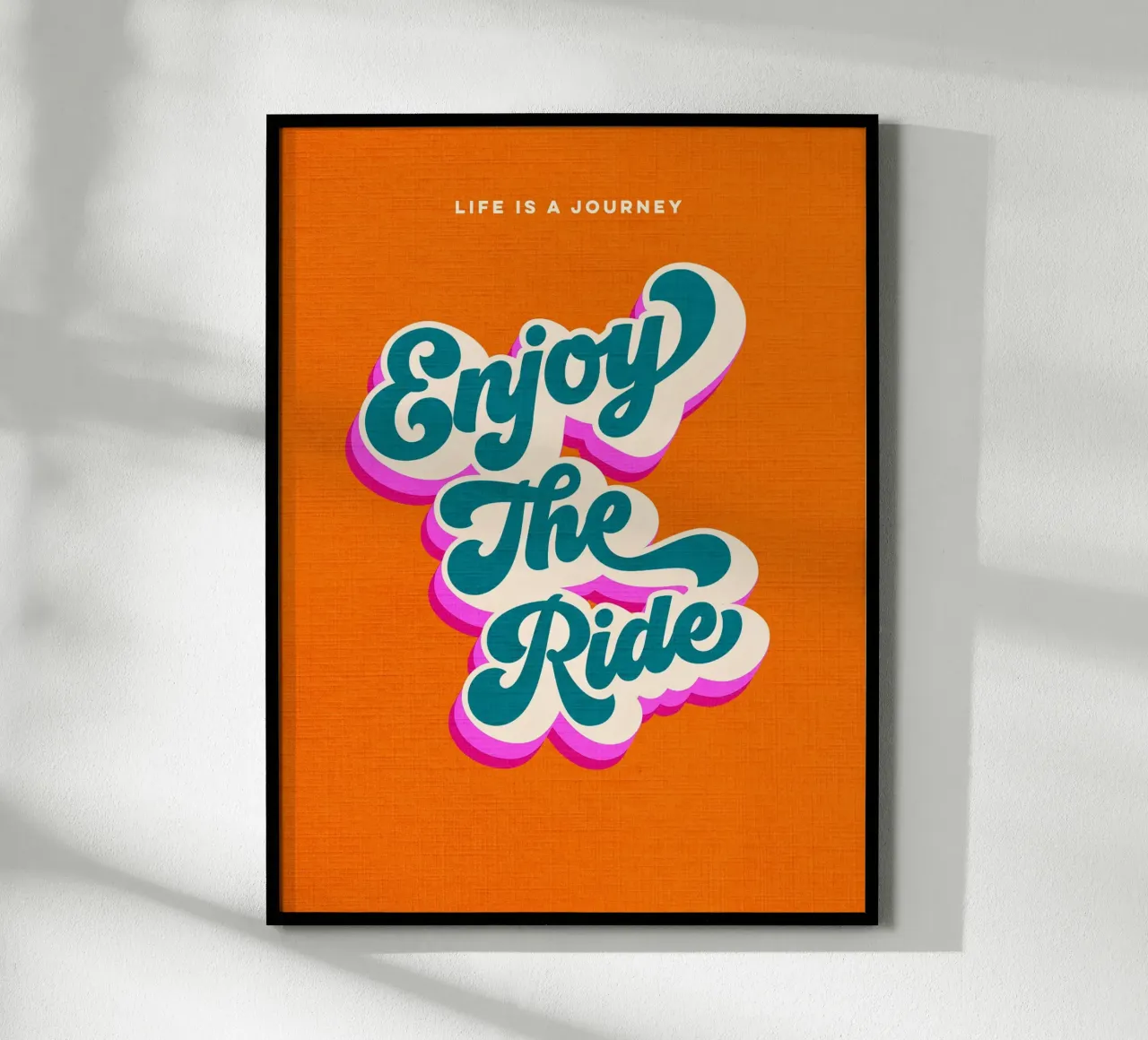 Life is a Journey, Enjoy the Ride • Retro typography hahnemühle by Dominique Vari Words