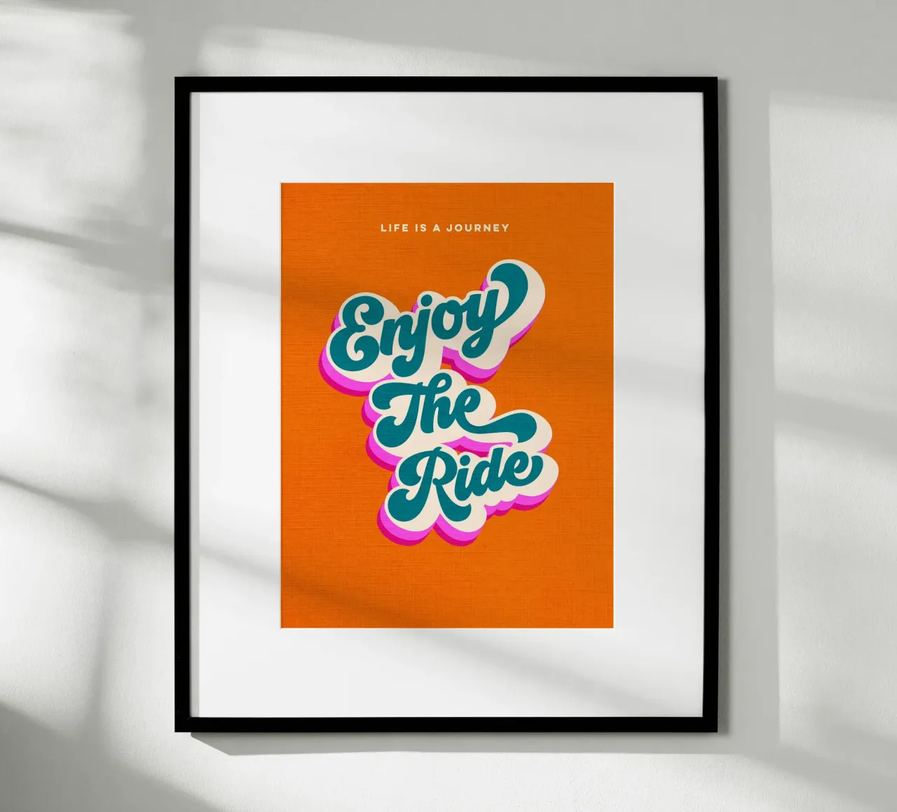 Life is a Journey, Enjoy the Ride • Retro typography hahnemühle by Dominique Vari Words