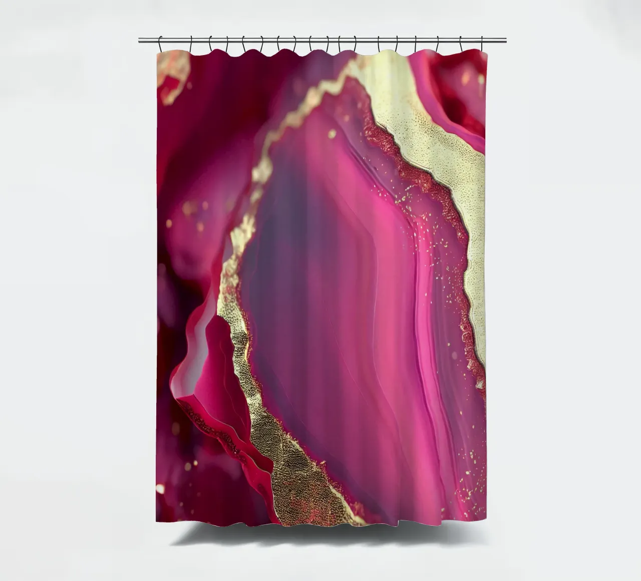 Hot Pink Agate Texture shower curtain by Gemstone Textures