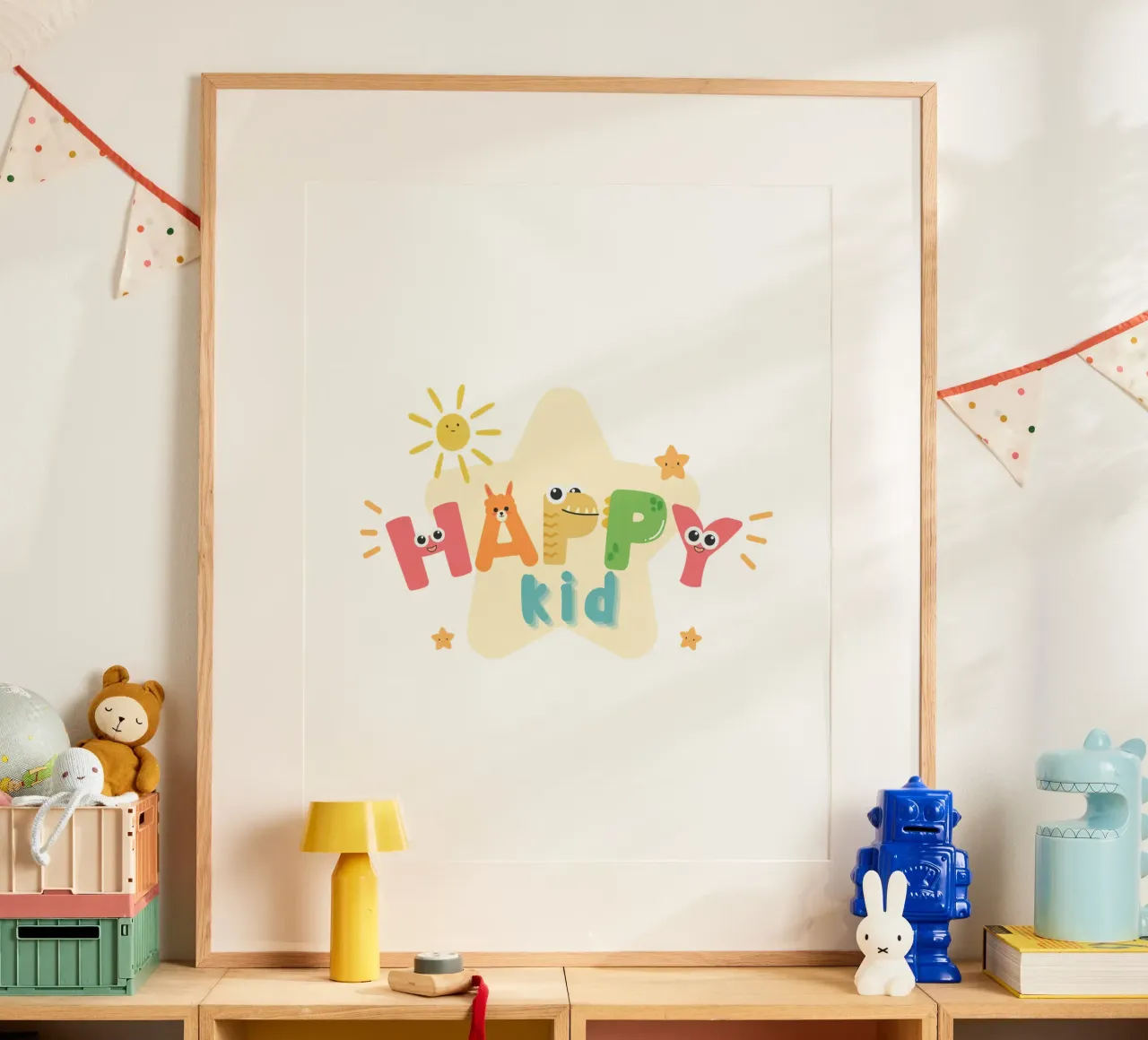 bambino infelice poster con telaio in plastica da khoailang
