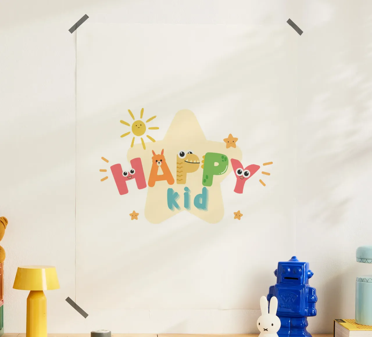 bambino infelice poster con telaio in plastica da khoailang