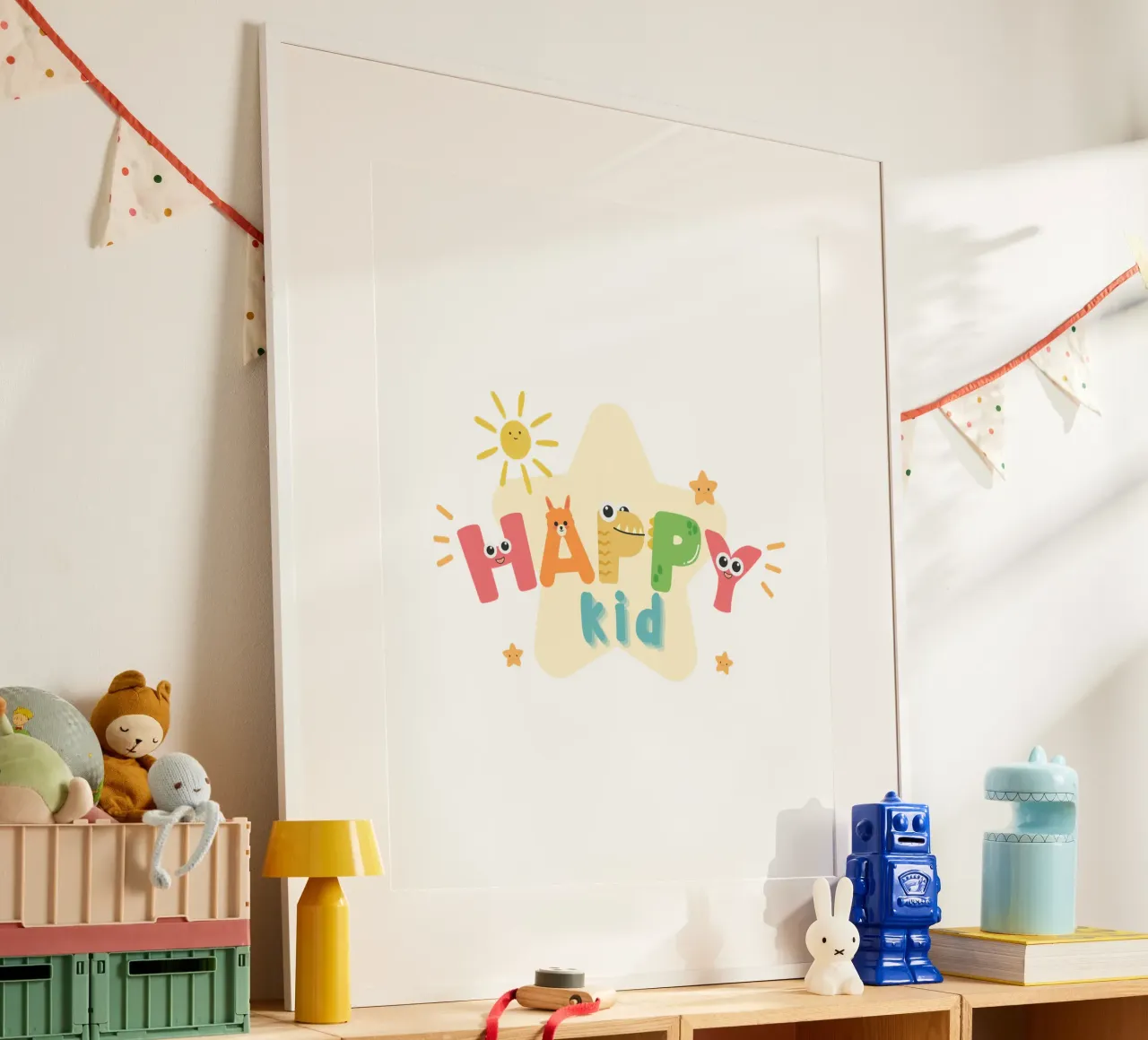 bambino infelice poster con telaio in plastica da khoailang