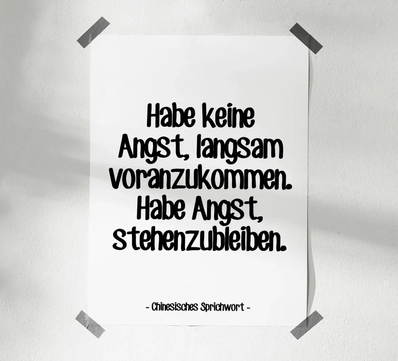 Zitat Proverbe Chinois Hahnemühle von Wall of Words
