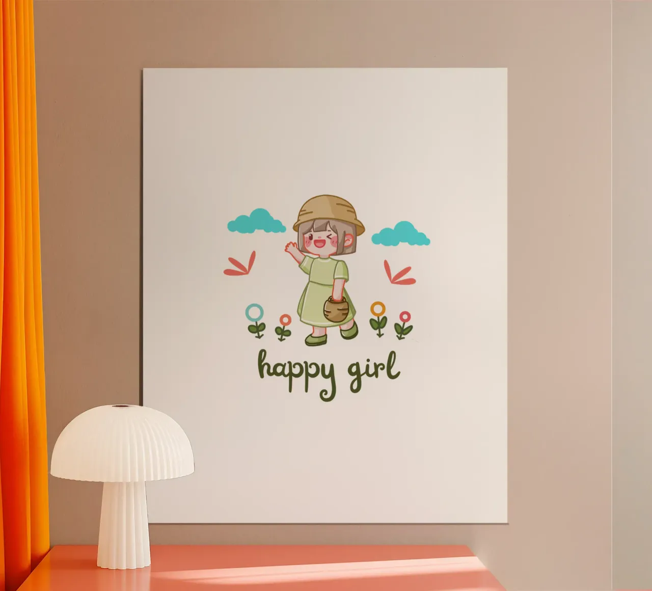bambina felice poster da khoailang