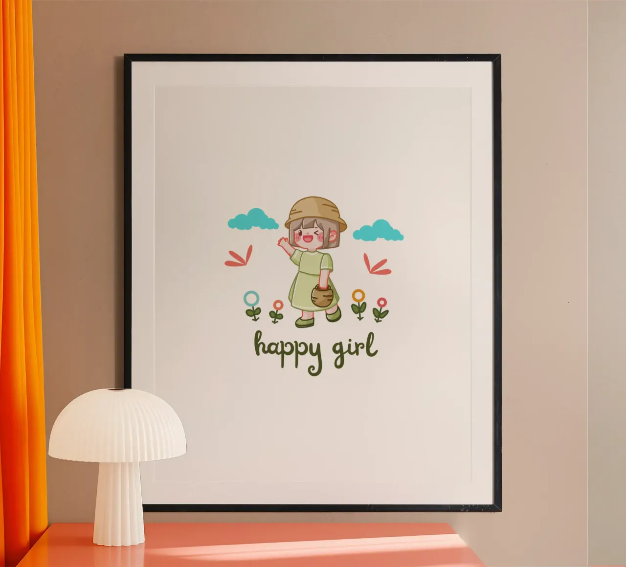 bambina felice poster da khoailang