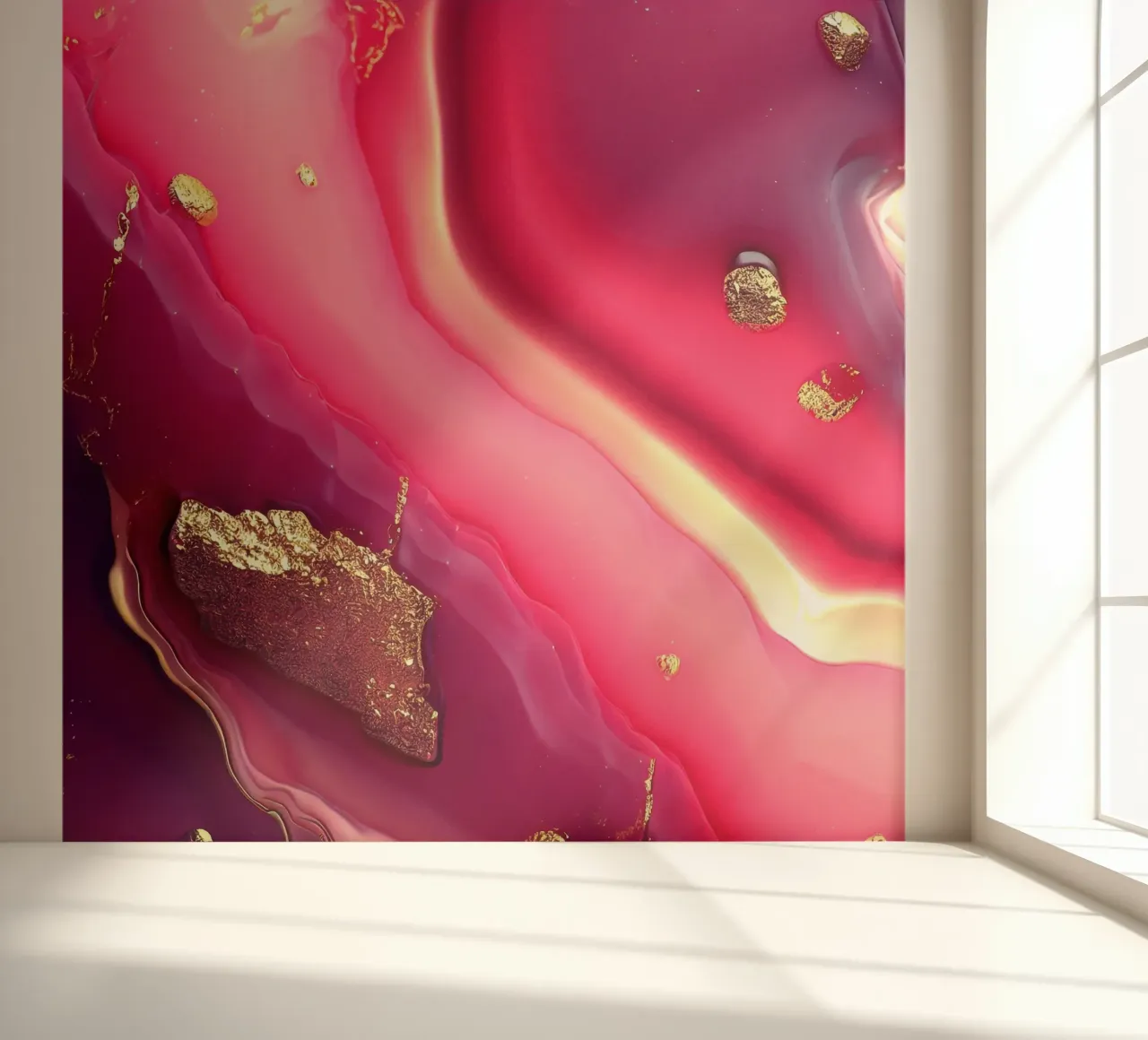 Hot Pink Agate Texture photo wallpaper by Gemstone Textures