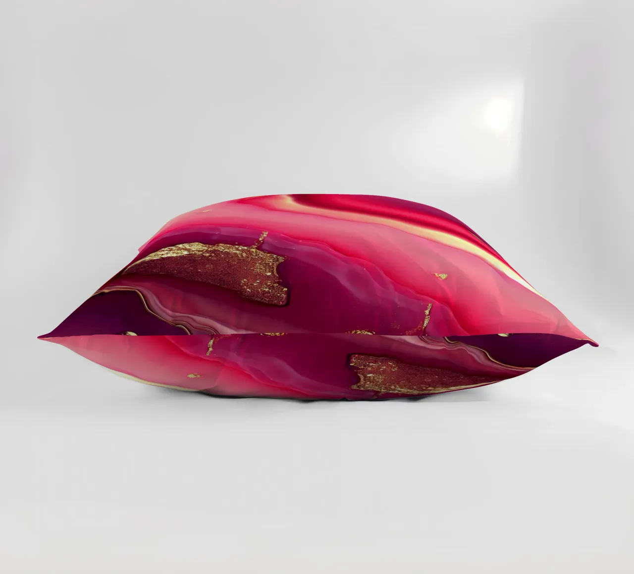 Hot Pink Agate Texture decorative cushion by Gemstone Textures