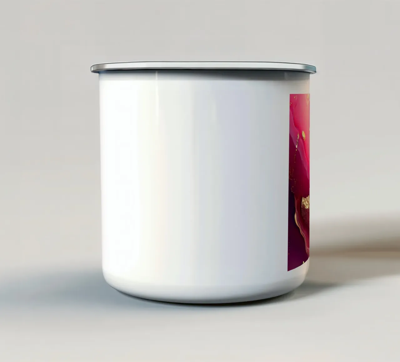 Texture agata rosa caldo tazza in smalto da Gemstone Textures