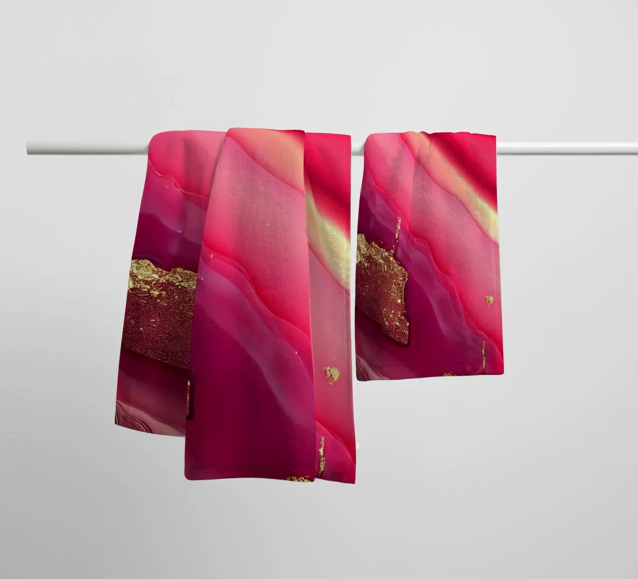 Texture d'agate rose vif serviette de bain de Gemstone Textures
