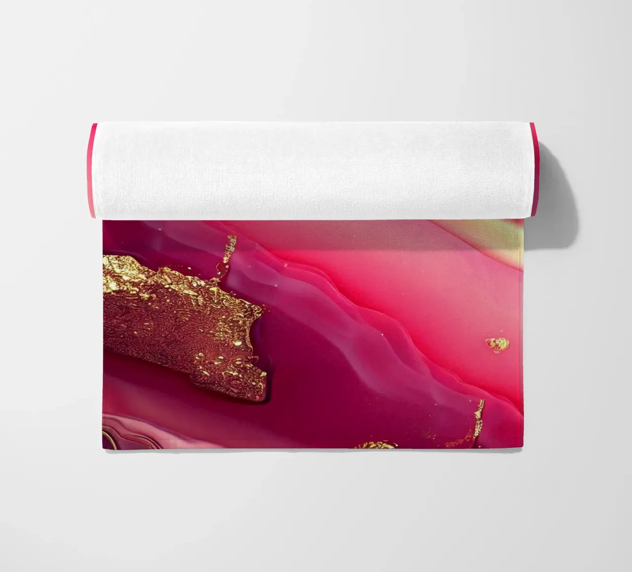 Roze Agaat Textuur strandhanddoek van Gemstone Textures