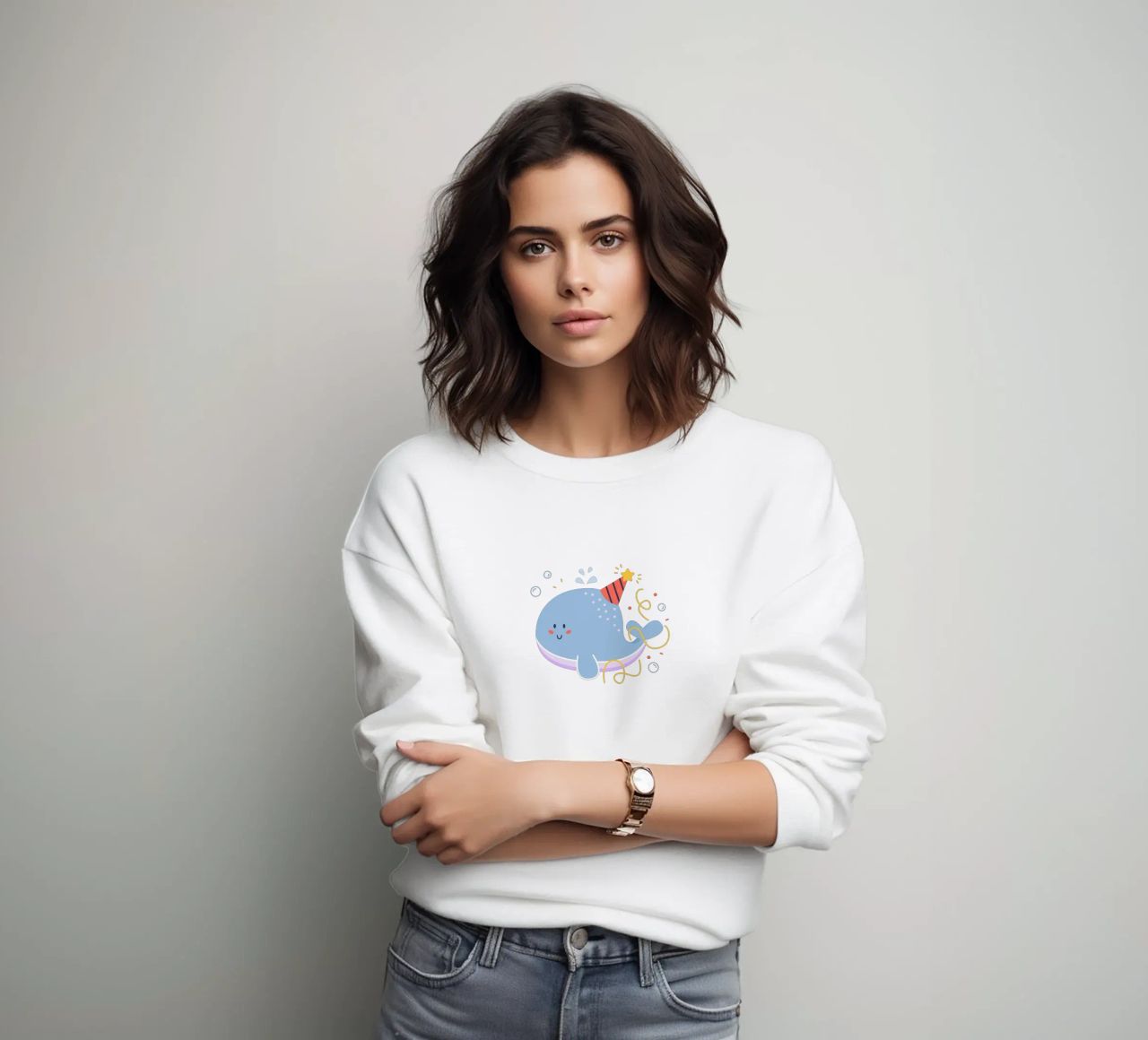 baleine heureuse sweat de khoailang
