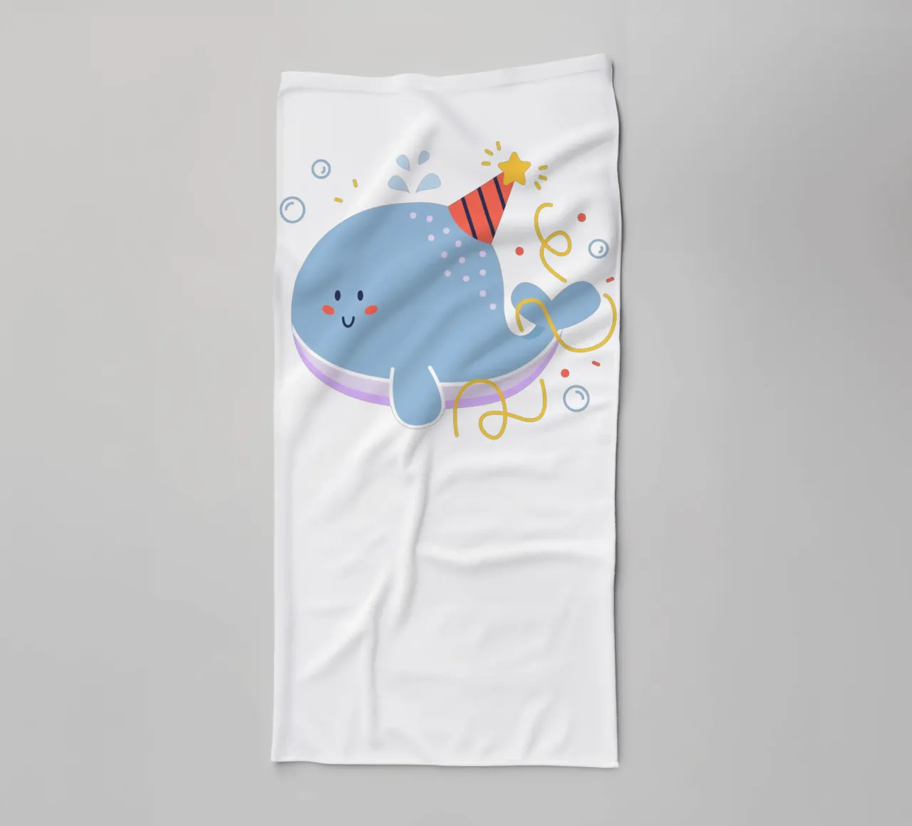 ballena feliz toalla de baño de khoailang