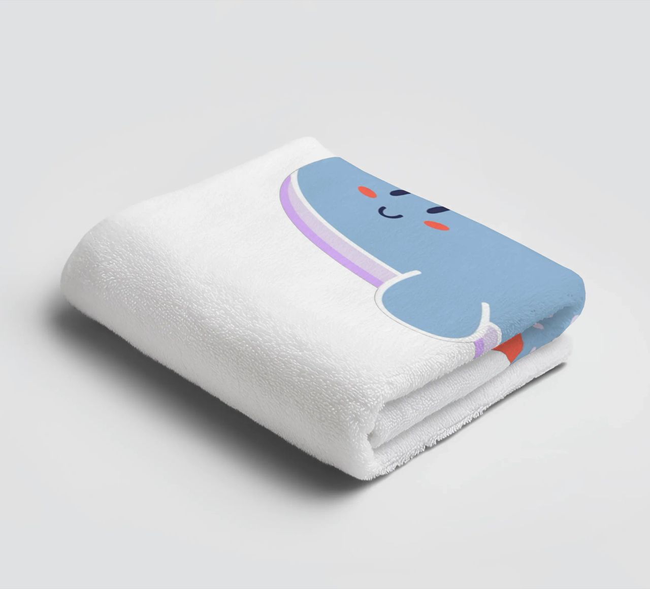 baleine heureuse serviette de bain de khoailang