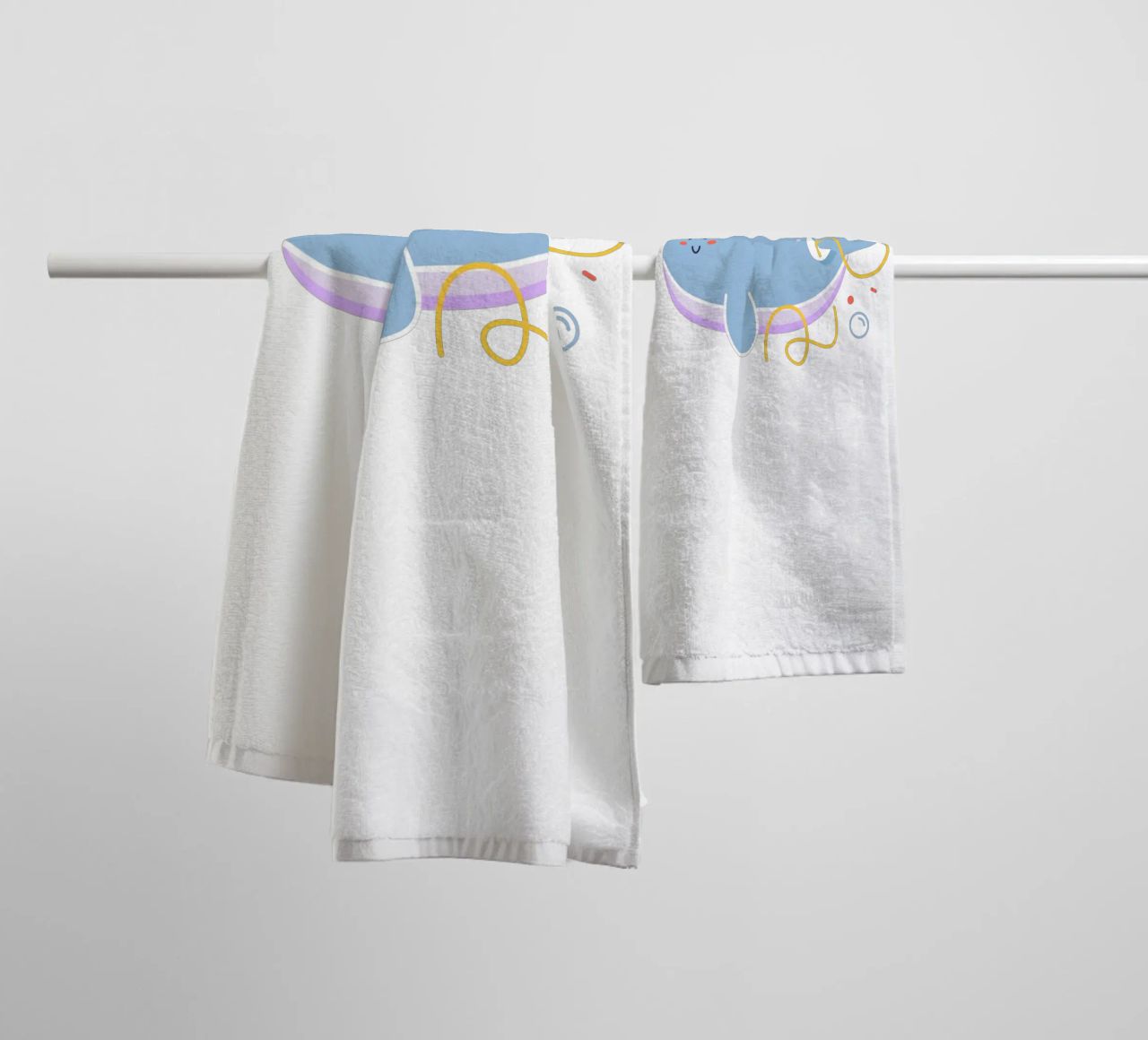 baleine heureuse serviette de bain de khoailang